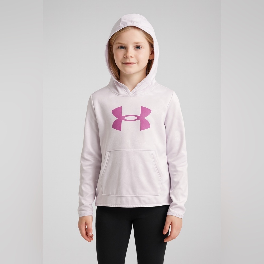 Under Armour girls hoodie XL extra large 18/20 lavender purple loose fit